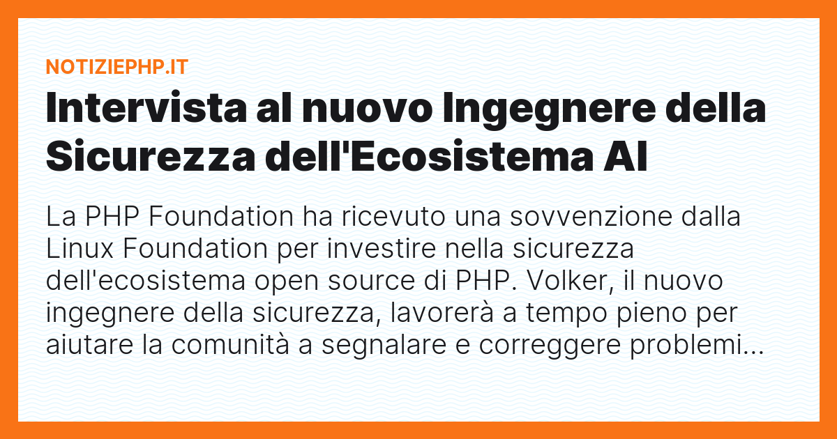 Intervista al nuovo Ingegnere della Sicurezza dell'Ecosistema AI